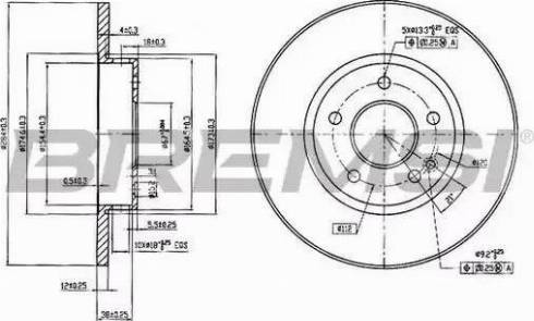 Bremsi DBA540S - Спирачен диск vvparts.bg