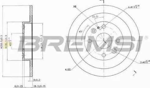 Bremsi DBA523S - Спирачен диск vvparts.bg