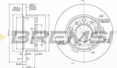 Bremsi DBA063S - Спирачен диск vvparts.bg