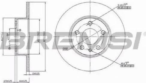 Bremsi DBA067S - Спирачен диск vvparts.bg