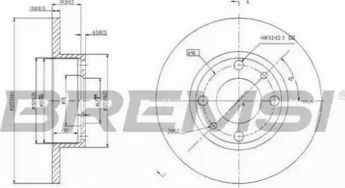 Bremsi DBA083S - Спирачен диск vvparts.bg