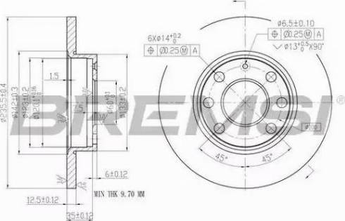 Bremsi DBA116S - Спирачен диск vvparts.bg