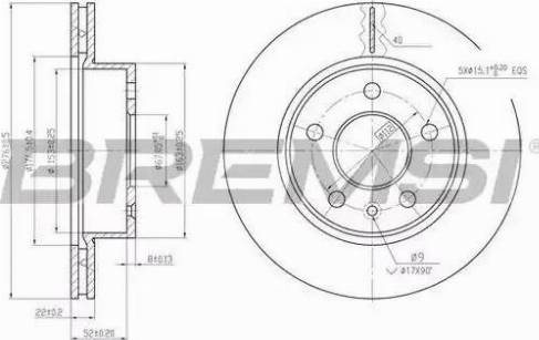 Bremsi DBA860V - Спирачен диск vvparts.bg