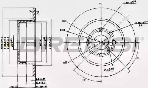 Bremsi DBA814S - Спирачен диск vvparts.bg