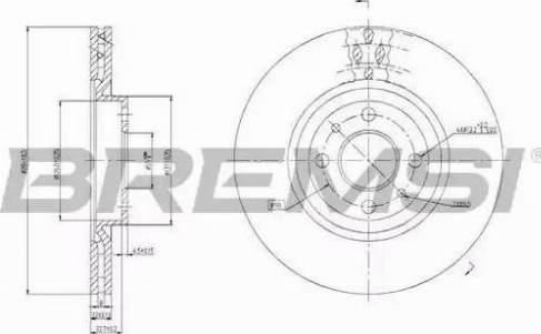 Bremsi DBA252V - Спирачен диск vvparts.bg