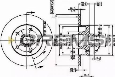 Bremsi DBA266S - Спирачен диск vvparts.bg