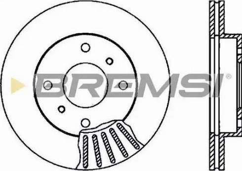 Bremsi DBA260V - Спирачен диск vvparts.bg