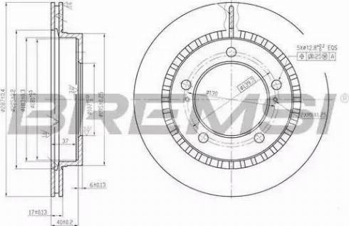 Bremsi DBA746V - Спирачен диск vvparts.bg