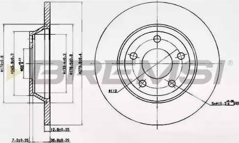 Bremsi DBA759S - Спирачен диск vvparts.bg