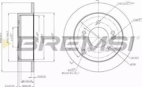 Bremsi DBB447S - Спирачен диск vvparts.bg