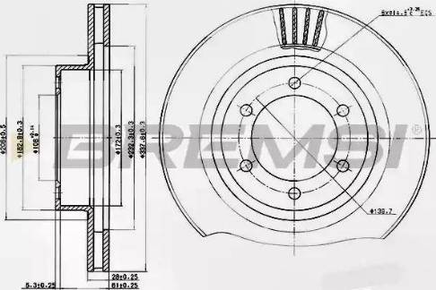 Bremsi DBB594V - Спирачен диск vvparts.bg