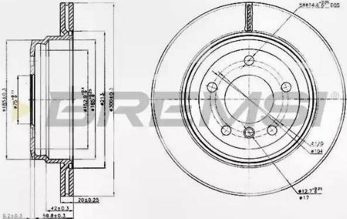 Bremsi DBB697V - Спирачен диск vvparts.bg