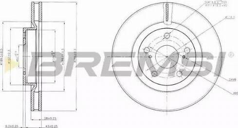 Bremsi DBB646V - Спирачен диск vvparts.bg