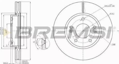 Bremsi DBB619V - Спирачен диск vvparts.bg