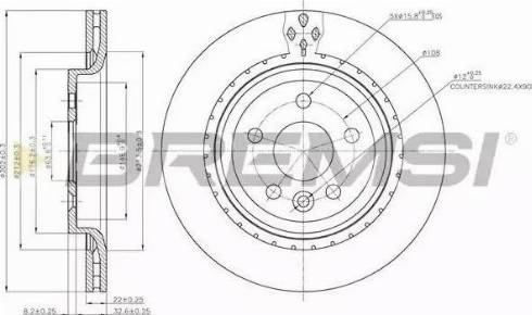 Bremsi DBB681V - Спирачен диск vvparts.bg