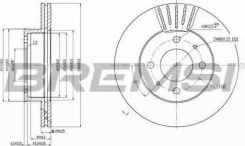 Bremsi DBB632V - Спирачен диск vvparts.bg