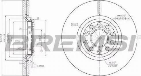 Bremsi DBB156V - Спирачен диск vvparts.bg