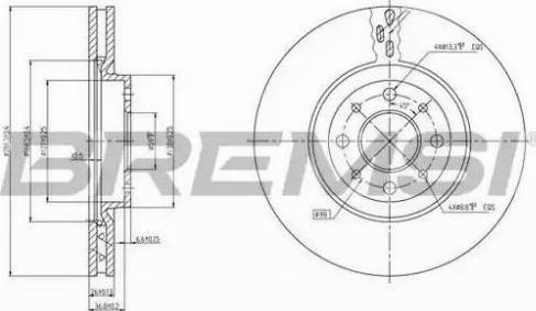 Bremsi DBB122V - Спирачен диск vvparts.bg