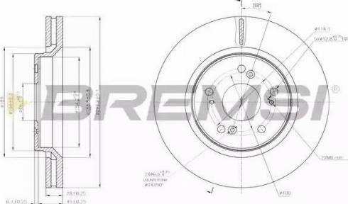 Bremsi DBB820V - Спирачен диск vvparts.bg