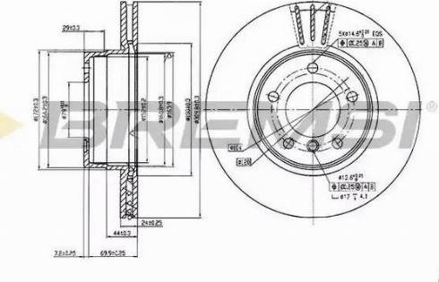 Bremsi DBB241V - Спирачен диск vvparts.bg