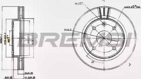 Bremsi DBB257V - Спирачен диск vvparts.bg