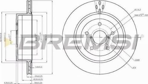 Bremsi DBB751V - Спирачен диск vvparts.bg