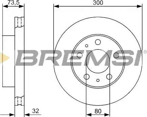 Bremsi DBB718V - Спирачен диск vvparts.bg