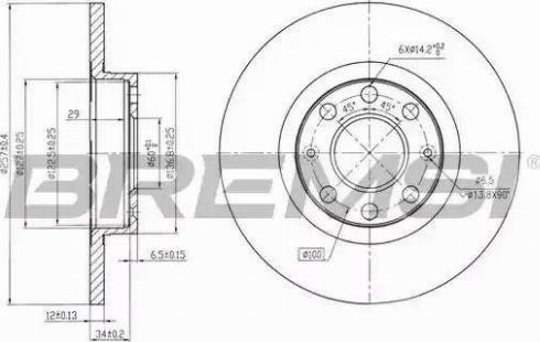 Bremsi DBB784S - Спирачен диск vvparts.bg