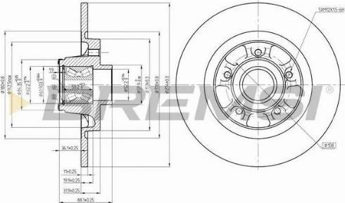 Bremsi DBB734S - Спирачен диск vvparts.bg