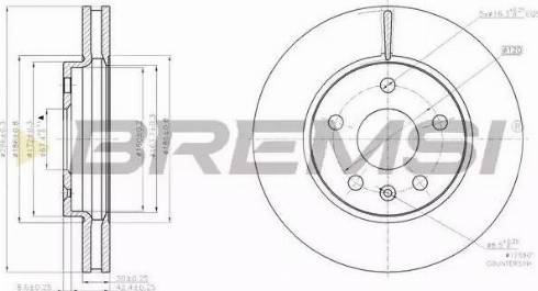 Bremsi DBB721V - Спирачен диск vvparts.bg