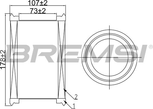 Bremsi FA0546 - Въздушен филтър vvparts.bg