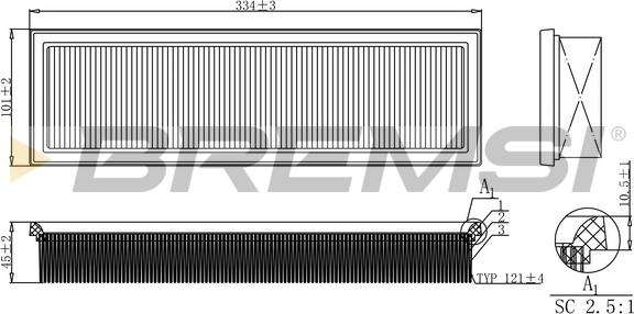 Bremsi FA0121 - Въздушен филтър vvparts.bg