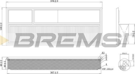 Bremsi FA0217 - Въздушен филтър vvparts.bg