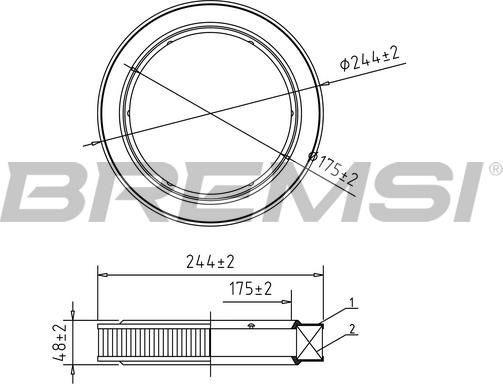 Bremsi FA1599 - Въздушен филтър vvparts.bg