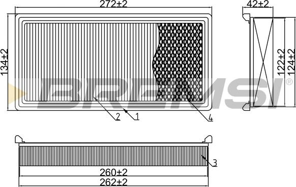 Bremsi FA1595 - Въздушен филтър vvparts.bg