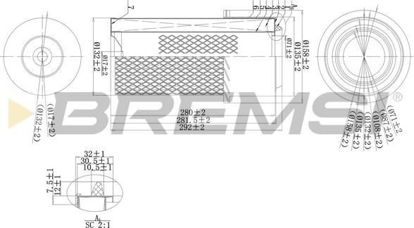 Bremsi FA1669 - Въздушен филтър vvparts.bg