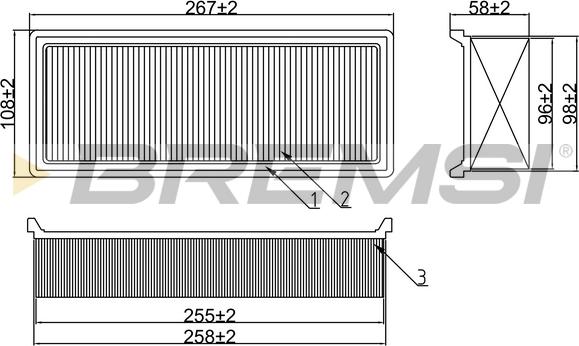 Bremsi FA1660 - Въздушен филтър vvparts.bg