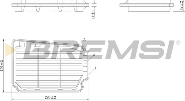 Bremsi FA1620 - Въздушен филтър vvparts.bg