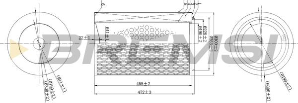 Bremsi FA1674 - Въздушен филтър vvparts.bg