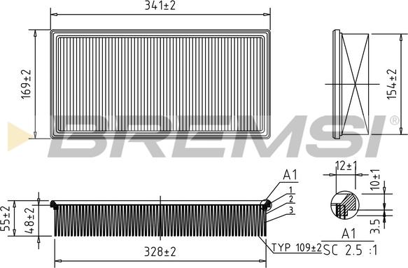 Bremsi FA1671 - Въздушен филтър vvparts.bg