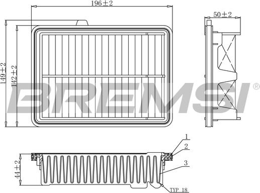 Bremsi FA1079 - Въздушен филтър vvparts.bg