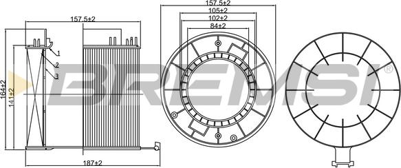 Bremsi FA1268 - Въздушен филтър vvparts.bg