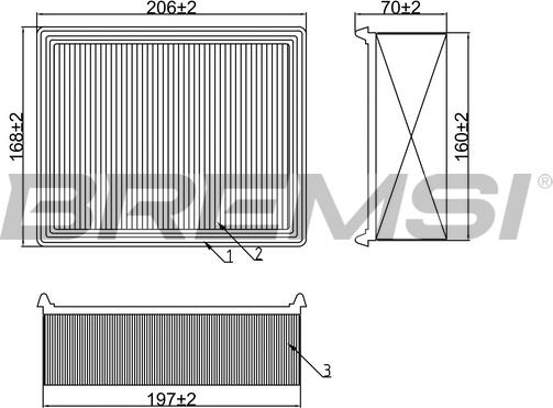 Bremsi FA1262 - Въздушен филтър vvparts.bg