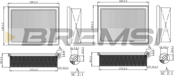 Bremsi FA1270 - Въздушен филтър vvparts.bg