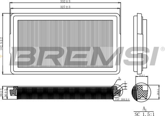 Bremsi FA2126 - Въздушен филтър vvparts.bg