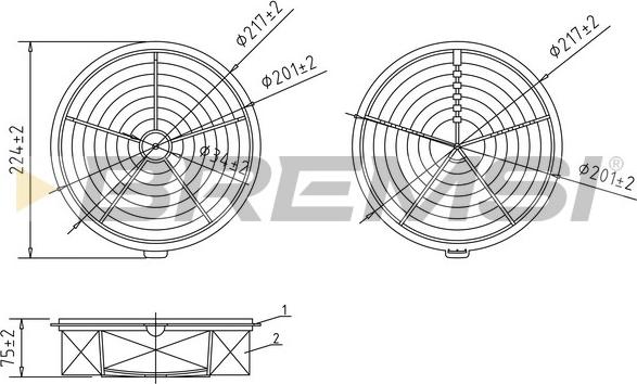 Bremsi FA2348 - Въздушен филтър vvparts.bg