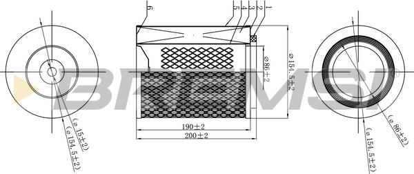 Bremsi FA2328 - Въздушен филтър vvparts.bg