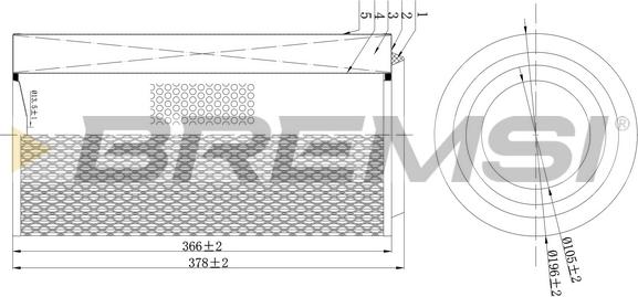 Bremsi FA2210 - Въздушен филтър vvparts.bg