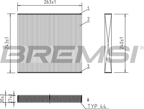 Bremsi FC0941 - Филтър купе (поленов филтър) vvparts.bg