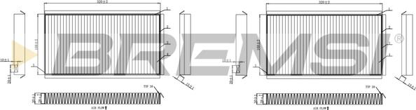 Bremsi FC0950A - Филтър купе (поленов филтър) vvparts.bg